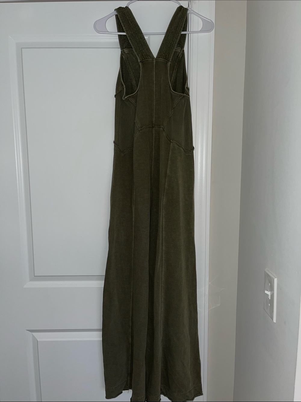 Anthropologie Olive Green Wide-Leg Jumpsuit - Picture 4 of 5